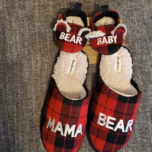 Mama Bear and Baby Bear Slippers - Picture 2 of 5
